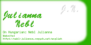 julianna nebl business card